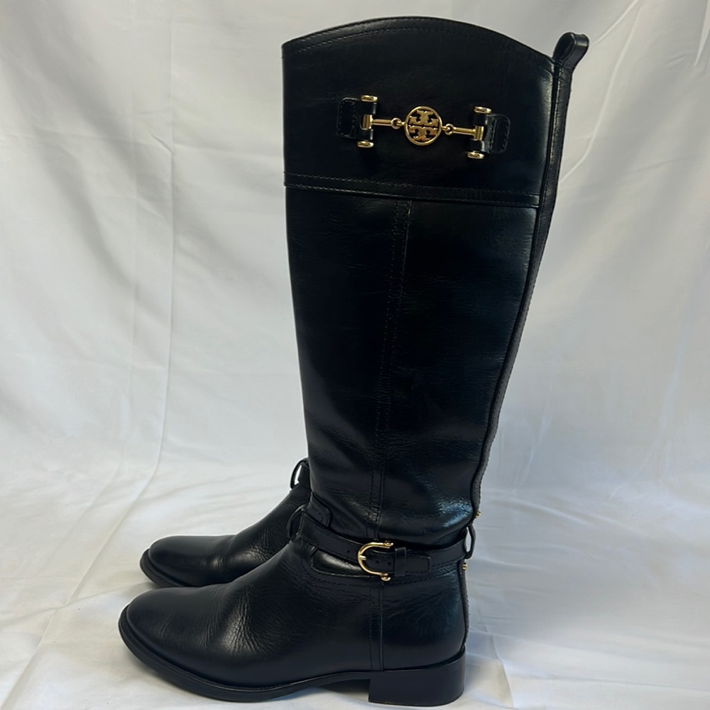 Tory Burch Black Tall Boots.  Size 6.5